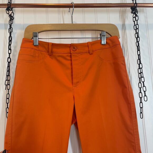 Peace of Cloth Womens Orange Mid Rise Straight Legs Pants Size 2 - Picture 2 of 7